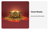 Traditional Classic Design Brass Treasure Basin Fine Workmanship Brass Wealth Bowl Ideal Gift Wealth Currency Bowl Handmade Craft for Collectors, Business Owners, Homeowners, Living Room, Entrance Hall, Office, Study