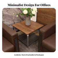 Simple Design Steel Frame Coffee Table Minimalist aesthetic Reception Furniture Modern Aesthetic Business Interior adaptable Use for Office Managers, Homeowners, Apartment Dwellers, Waiting Room, Small Spaces