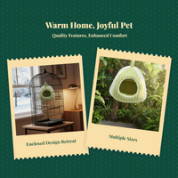 Winter Plush Bird Bed, Warm Parrot House, Cozy Shelter