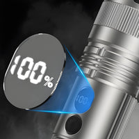 Four-Mode Flashlight with Digital Display Aluminum-Alloy Flashlight with Side Light LED Multifunction Light Long Lasting for Emergency