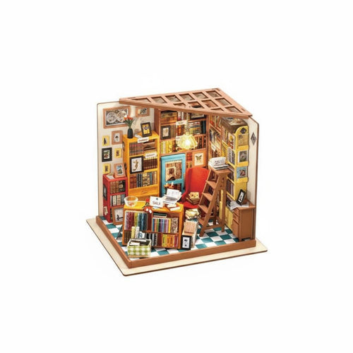 Mystical Book Store Model Wooden Pieces DIY Miniature Bookshop Mini Bookstore Model for Craft Enthusiasts