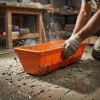 Cement Mixing Tub Reinforced Mortar Pan Easy to Clean for Workshops, Builders