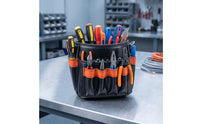 Tool Pouch with Pockets Open-Tool Belt Pouch Bag Synthetic Leather for Electricians, Installers, Electrical Work, Climate Control Repair