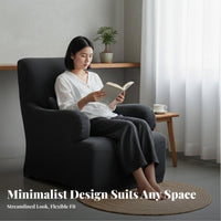 Japanese Wabi-Sabi aesthetic Armless Floor Sofa Removable and cleanable Cover Lounge Chair Designer Inspired Indoor Furniture Minimalist Design for Guesthouse Owners, Apartment Dthis productllers, Balcony, Living Room, Bedroom, perusing corner