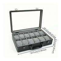 Watch Suitcase Portable Watch Case with Clear Lid Sturdy Construction for Collectors, Retailers, Travel