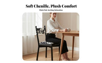 Upholstered Wooden Chair Nordic Design Upholstered Backrest Chair Retro Aesthetic Soft Upholstery for Kitchen, Cafe, Home Office