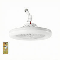 Ceiling Fan Lamp White Wireless Control Ceiling Fan Light E27 Base
