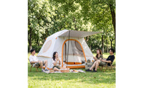 Quick Setup Inflatable Tent with Awning Waterproof Inflatable Cabin Tent Rainproof Ventilated for Families