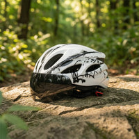 Impact-Resistant Bike Helmet with Face Visor Adjustable Bike Helmet with Tail Light Vented Gear Ventilated for Commuters, Road Riding, Mountain Biking