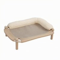 Bolstered Cat Bed Cushioned Bolsters Woven Cat Bed Breathable Pet Resting Furniture