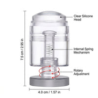 Nail Stamp Tool, Rotatable and Adjustable Size Silicone for Manicure and Decoration, Transparent Kit