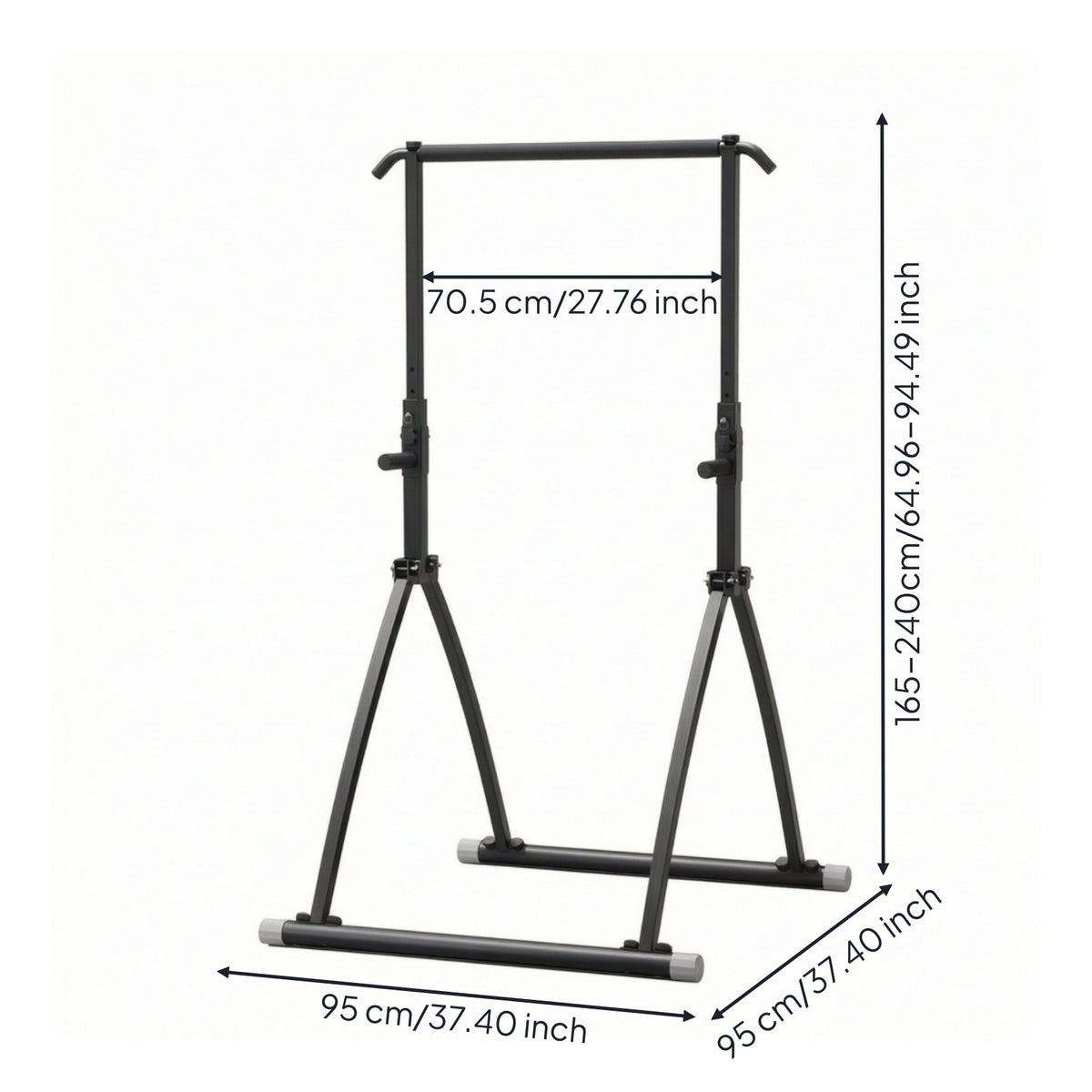 Pull-up Frame with Press Handles Foldable Pull-up Bar Press Station Heavy-Duty Equipment Multi-Function for Fitness Enthusiasts