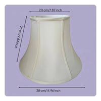 Textile Lampshade Classic Shape Top Fit Lamp Shade Neutral Color for Bedroom