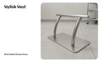 Movable Stainless Steel Footrest Rust Resistant Salon Chair Footrest Non-Slip Base for Barbers, Hair Stylists
