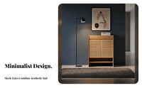 Louvered Door Shoe Cupboard Nordic aesthetic Entryway Cabinet Modern & Simple Multifunctional for Apartment Dwellers, Homeowners