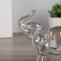 Iridescent Acrylic Elephant Figurine Sparkle Home Decor Collectible