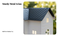Decorative Design Hanging Solar Bird Feeder Weatherproof Solar-Powered Feeder House Two-in-One Function Outdoor Decoration Easy to Clean and Refill for Nature Lovers, Homeowners, Gift Givers, Backyard, Patio, Porch, Balcony