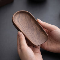 Walnut Tea Serving Board Smooth Wooden Serving Tray Simple for Hosts