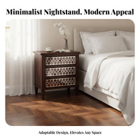 Single-Drawer Table with Shelf Chinese design Nightstand Multifunctional Easy to Clean for Homeowners, Renters, Hallway, Office