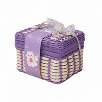 Woven Gift Box Rectangular Storage Bin Sturdy for Parties