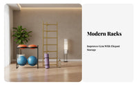 Space-Saving Design Half Balance Ball Storage Rack Steel Frame Construction Balance Ball Storage Rack Stable Structure Large Capacity for Fitness Studio