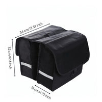 Load-Bearing Boards Double-Sided Pannier Bag Flap Closure Rear Pannier Bag Reflective Strips Cycle Accessory Large Capacity for Cargo Carrying, Cycling