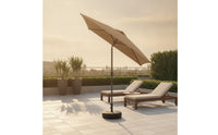Rectangular Umbrella with Base Weighted Rectangular Patio Umbrella Tilted Parasol for Balcony, Garden