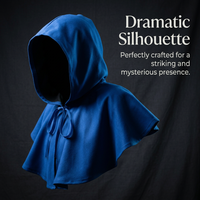Hooded Cloak Maxi Cape for Cosplay, Halloween Christmas Party, Gothic Stage Costume, European Fantas - Image 3