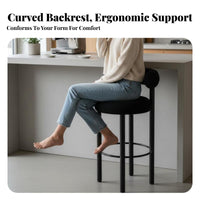 Kitchen Island Stool Luxury Design Pedestal High Stool with Supportrest Modern Design Padded Seat for Bar Owners, Adults