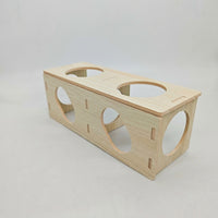 Multi-Entrance Hamster Tunnel and Multichamber Hamster Wood House, All-Season Toys for Dwarf Hamsters and Small Pet Enrichment