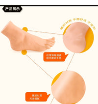 仿真脚模塑料哑光空心加厚硬款女脚模搪胶足模短袜模拖鞋展示假脚