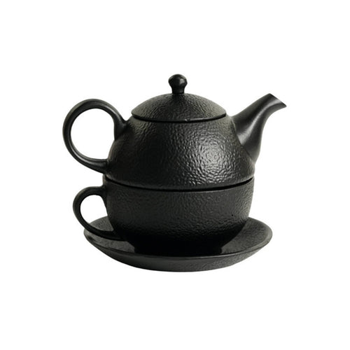 Cast Iron Tea Set Long-Lasting Tea Set with Saucer Traditional for Office, Hosts