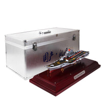 1:700 Aircraft Carrier Model with Carrying Case Alloy-Style Scale 1:700 Aircraft Carrier Model Detailed for Showcase Shelving