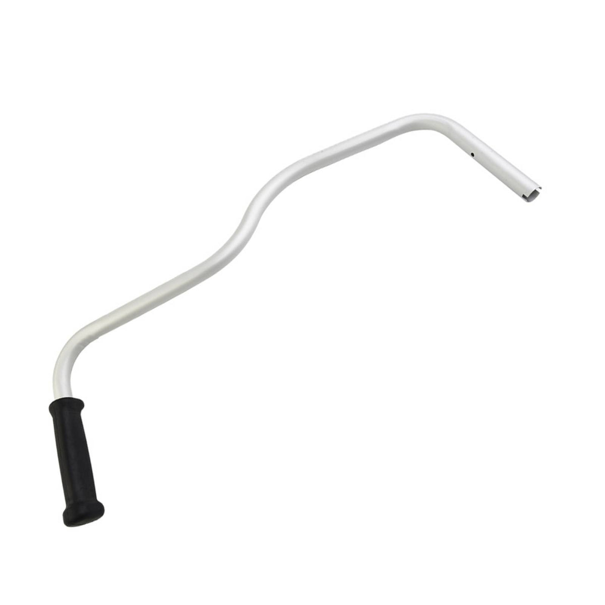 Brush Cutter Handlebar Left Metal Handlebar Replacement Ergonomic Non-slip Grip Curved Open-tube Structure Durable Feature Suitable for Home Care Lawn Maintenance