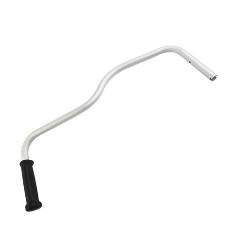 Brush Cutter Handlebar Left Metal Handlebar Replacement Ergonomic Non-slip Grip Curved Open-tube Structure Durable Feature Suitable for Home Care Lawn Maintenance