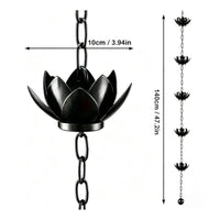 Lotus Rain Chain Sturdy Lotus Flower Rain Chain Splash Control for Patio