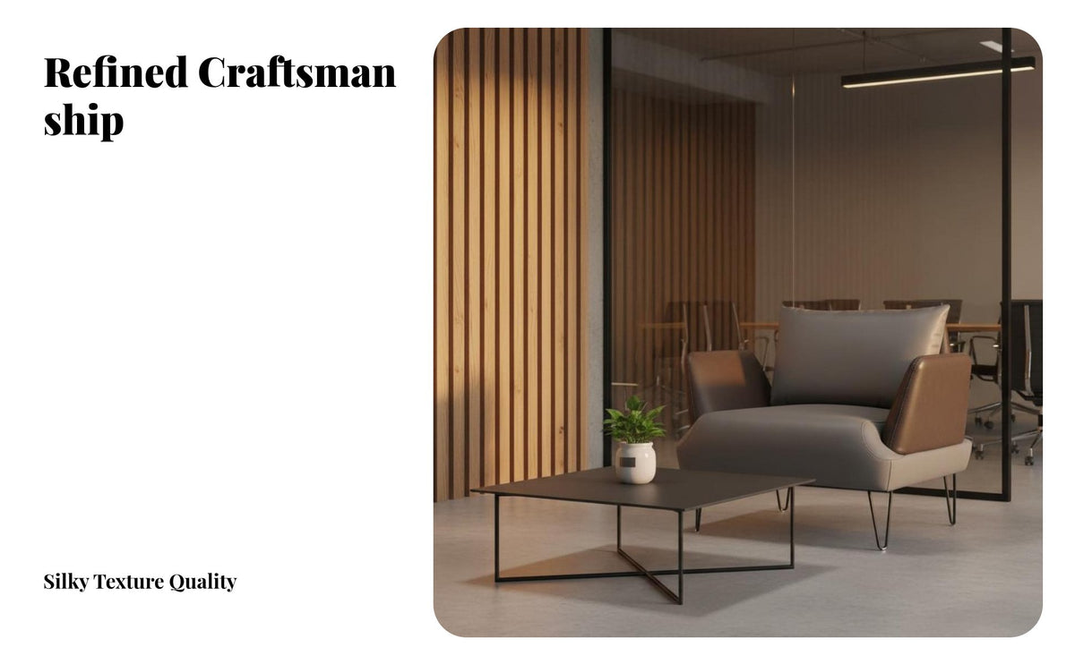 Urban design Sofa Armchair and Coffee Table Set Minimalist Aesthetic Reception Seating Modern Design Commercial Furniture long-lasting Construction for Businesses, Office Managers, Business Owners, Meeting Space, Lounge Area, Waiting Room, Salon