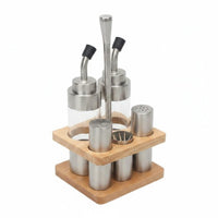 Stainless Steel Condiment Bottle Set Professional-Grade Grade Condiment Holder