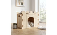 Wooden Pet Castle Flat-Panel Pet Castle  Easy to Assemble Small Animal Hideaway Hut for Small Animals