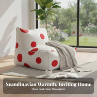 Spotted Pattern Lounge Chair Nordic Design Giant Soft Lounger Snug Machine Creclineable Cover for Bedroom, Perusing Nook