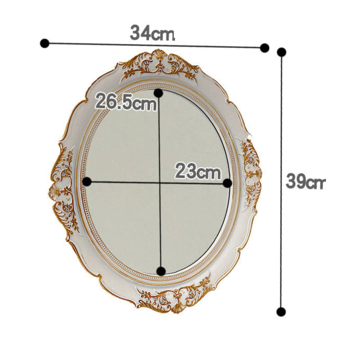 Gold Mirror Tray Mirrored Surface Table Decor Vintage Design for Photo