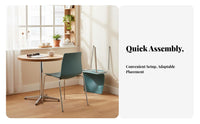 Stackable Molded Plastic Seat Nordic Modern Design Armless Shell Chair Space-Saving Lightweight for Apartment Dwellers