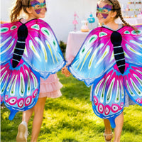 2 Pieces Butterfly Wings with Mask Large for Birthdays, Kids
