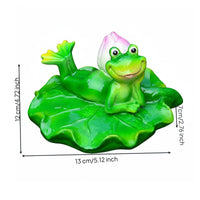 Waterproof Floating Frog Statue Weatherproof Floating Frog Figurine Long-Lasting Lifelike Details for Fountain, Swimming Pool, Aquatic Aquarium