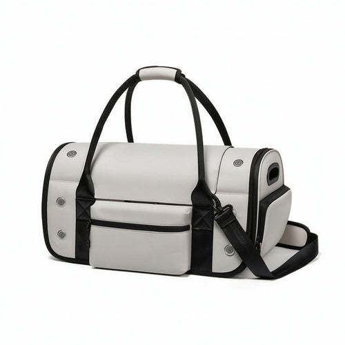 Pet Carrier Bag with Trolley Sleeve Breathable Pet Carrier with Suitcase Sleeve Hands for Commuters, Small Dogs, Travel,Car Trips