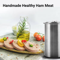 Compressing Coil Design Meat Press with Thermometer Rust-Resistant Stainless Steel Ham Press Easy to Clean