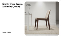Upholstered Slopingsupport Chair Nordic Design Upholstered Side Chair Ergonomic Spinerest Stable Legs for Adults, Hotel