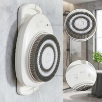 Rotating Wall Mounted Bath Brush Soft Bristle Automatic Bath Brush Detachable Wall Mounted Back Scrubber Replaceable for Elderly