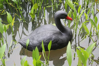 Black and White Swan Ornament PE Blow Molded Garden Decoration