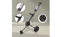 Foldable Golf Bag Cart Collapsible Golf Push Cart Compact Stable for Golfers, Golf Course